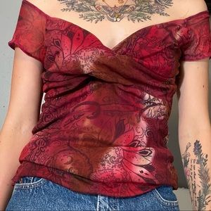 Micro mesh blouse